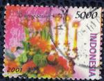 Indonsie 2001 Oblitr rond Used Greeting Stamp Envoyer des Fleurs