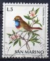 SAINT MARIN N 814 o Y&T 1972 Oiseaux (Gorge bleue)