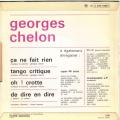 EP 45 RPM (7")  Georges Chelon  "  Tango critique  "