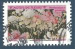 YT 1992 - autocollant - motifs floreaux - hortensias et pivoines