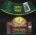 Lot 2 Etiquettes Bière Beer Labels Grimbergen Triple Hops