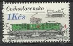 Tchcoslovaquie 1986; Y&T n 2694; 1k Train, locomotive lectrique de manoeuvre