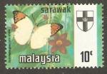 Malaya Sarawak - Scott 239 mng    butterfly / papillon