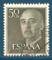 Espagne N860 Franco 50c brun-olive oblitr