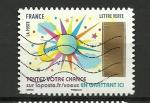 France timbre n 1496 ob anne 2017 Voeux , Timbre  Gratter
