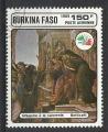 Burkina-Faso 1985; Y&T n PA 314; 150F Expo Italie 85; Tableau de Botticelli