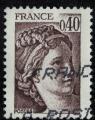 France 1981 Oblitr Used Sabine de Gandon 0F40 brun fonc Y&T 2118 SU