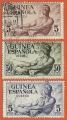 Guinea 1952.- (SC). Y&T 333/5. Scott 321/3. Michel 276/8. Edifil 311/3.