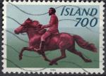 Islande 1982 Oblitr Used Riding Cheval au Galop Chevalier quitation 