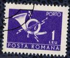 Roumanie 1970 Oblitr Used Post horn with lightning Corne Postale et Foudre SU