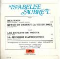 EP 45 RPM (7") Isabelle Aubret " Benjamin "