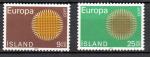 Islande Y&T n 395 - 396  neuf superbe  **  europa 1970