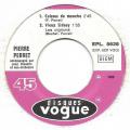 EP 45 RPM (7")  Pierre Perret  "  Non, j'irai pas chez ma tante  "