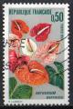 France 1973; Y&T n 1738; 0,50F, flore, fleur, anthuium 