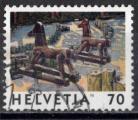 Suisse 1998; Y&T n° 1571; 70c, image de Suisse, Deus chevaux de bois
