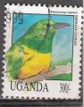 Ouganda 1992  Y&T  915  oblitr  oiseau   