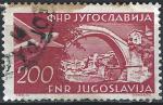 Yougoslavie - 1951 - Y & T n 39B Poste arienne - O. (taches rousses)