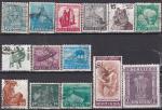 INDE petit lot de 14 timbres de 1950 oblitrs ( 2ct le timbre!)