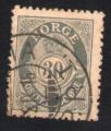 Norvge 1910 Oblitr rond Used Stamp Corne Postale 30 Ore