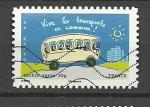 France timbre oblitr anne 2014 Ecogestes "Vive les Transports en Commun" 
