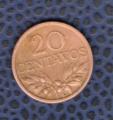 Portugal 1970 Pice de Monnaie Coin 20 centavos