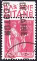 Bande pub GITANE sur timbre oblitr Paix n283 au type 4