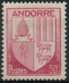 Andorre, bureaux franais : n 94 x neuf avec trace de charnire anne 1944