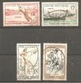 FRANCE 1958 Y T N  1161/1164 oblitr CACHET ROND jeux traditionnels