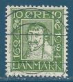 Danemark N154 Christian IV 10o vert oblitr