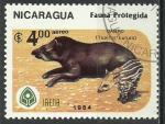 Nicaragua 1984; Y&T n PA 1081;4C, faune, Tapir