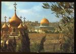 CPM Isral JERUSALEM vue du Mont des Oliviers L'Eglise de Ste Marie Madeleine et le Dme du Roc