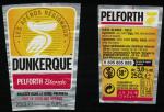 France Lot 2 tiquettes Bire Labels Pelforth Blonde Tour des Apros Dunkerque 