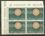 ITALIE N822** en bloc de 4 Valeurs (europa 1960) - COTE 1.60 