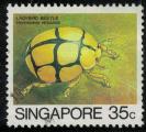 Singapour Oblitr Used Insecte Heteroneda reticulata Ladybird Beetle SU