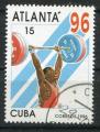 Timbre de CUBA 1996  Obl  N 3516  Y&T  Haltrophilie
