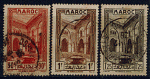 Maroc 1934 - oblitr - 3 timbres Fs-Medersa el Aharine
