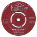 SP 45 RPM (7")   Johnny Worth   "  Tom Dooley  "  Angleterre