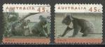 Australie 1994; Y&T n 1371 & 72; 2 x 45c, faune, Koalas