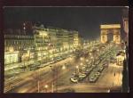 CPM non crite PARIS Les Champs Elyses et l'Arc de Triomphe la nuit