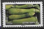 2012 FRANCE Adhesif 744 oblitr, cachet rond, courgettes