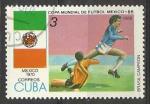 Cuba 1985; Y&T n  2597; 3c  Coupe du Monde de Football Mexico 86 