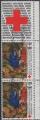 France 1987 - Croix Rouge: Chartreuse de Champmol (x2) avec vignette - YT2498a 
