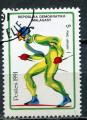 Timbre Rpublique de MADAGASCAR  1991  Obl  N 1031  Y&T  Ski de fond