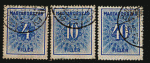 Hongrie 1934 - YT T121-128-128 - oblitr - timbre taxe