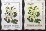 ARGENTINE N 1335 et 1335a ** Y&T 1982 Fleurs (Bouhinia candicans)