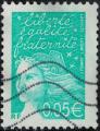 France 2002 Oblitr Used Marianne de Luquet 0,05 euro meraude Y&T FR 3445 SU