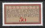 Allemagne - 1978 - Yt n 826 - N** - 25 ans Convention europenne des Droits de