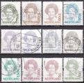 PAYS-BAS COLLECTION de 12 timbres oblitrs avec les grosses valeurs