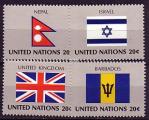 Nations-Unies New York 1983  Y&T  390-393  N**   drapeaux