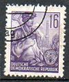 Allemagne RDA Yvert N124 oblitr 1953 Mtallurgiste 